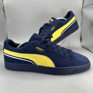 Puma Suede Shoes Mens Size 11 "Michigan" Maize Blue Low Top Sneakers 381175-13